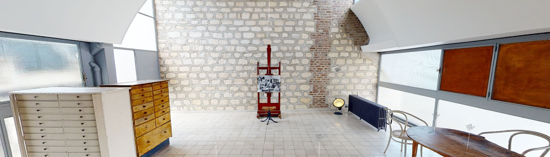 Visite-virtuelle de l'appartement-atelier de Le Corbusier © FLC / ADAGP / Notoryou