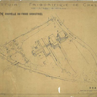 Refrigerated slaughterhouse, Challuy, France, 1917