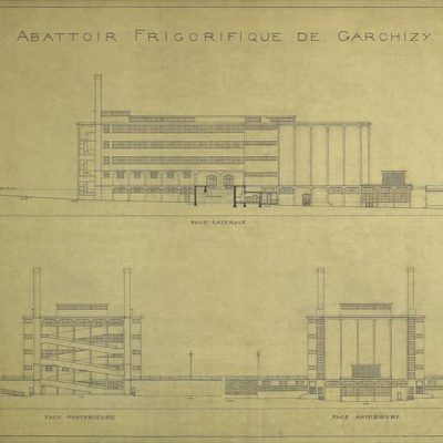 Refrigerated slaughterhouse, Garchisy, France, 1918