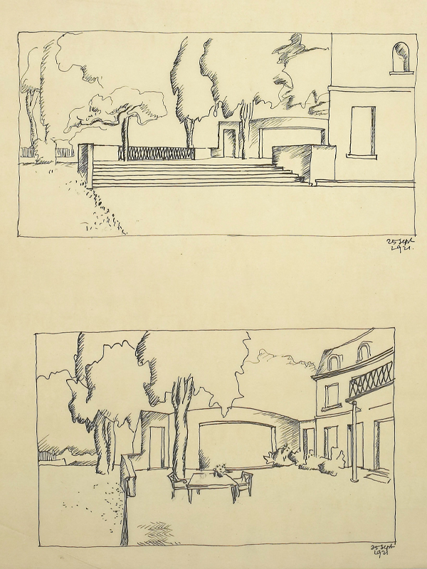 Le Corbusier, Aménagement de la villa Berque, 09315 (détail) © FLC / ADAGP