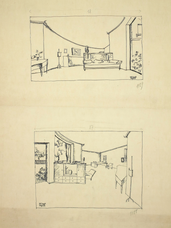Le Corbusier, Aménagement de la villa Berque, 09316 (détail) © FLC / ADAGP