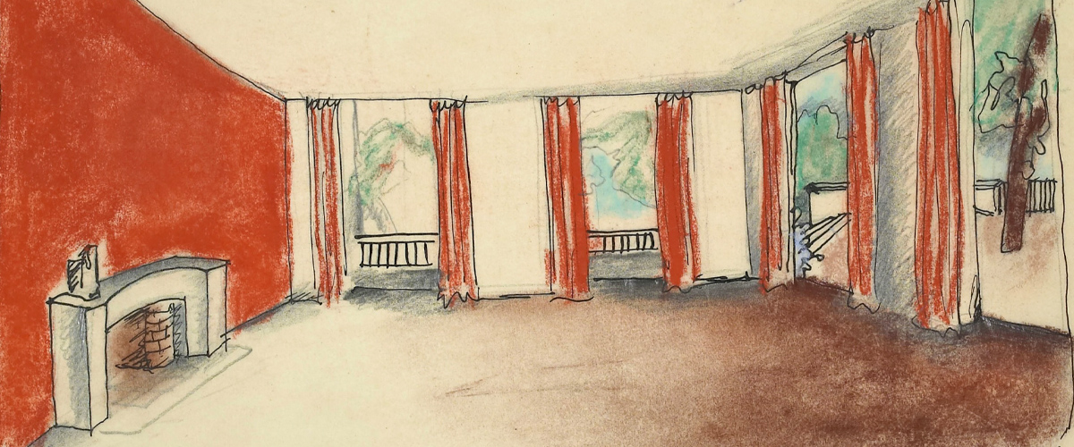 Le Corbusier, Aménagement de la villa Berque, dessin (détail) © FLC / ADAGP