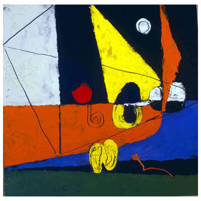 Le Corbusier, Composition avec lignes géométriques jaunes, oranges, bleues, 1962 © FLC / ADAGP