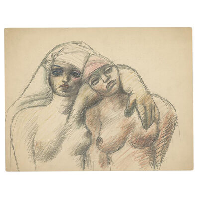 Le Corbusier, Deux femmes en buste enlacées, 1932 © FLC / ADAGP