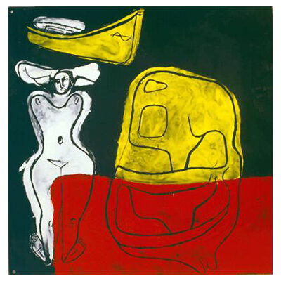 Le Corbusier, Femme en blanc, barque et coquillage, 1965 © FLC / ADAGP