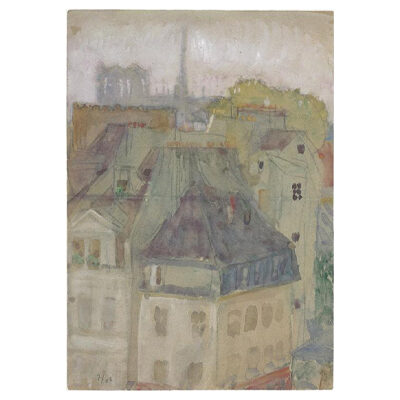 Le Corbusier, Vue des toits de Paris. Notre-Dame au fond, 1908 © FLC / ADAGP