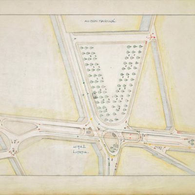 Layout of the Raspail crossroads, Paris, France, 1930