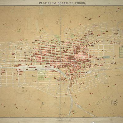 Plan de La Chaux-de-Fonds, La Chaux-de-Fonds, Suisse, 1913