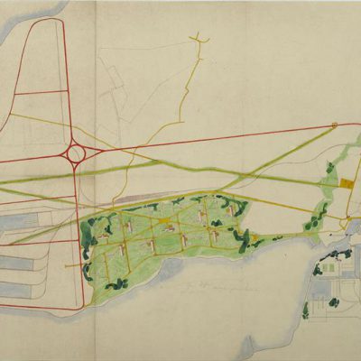 Urban planning, La Rochelle-La Pallice, France, 1945
