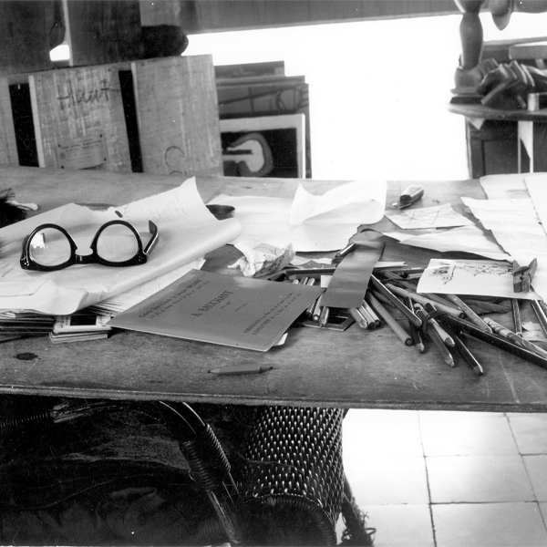 Plan de travail atelier de Le Corbusier © FLC / ADAGP / Willy Boesiger