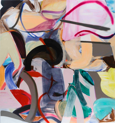Liliane Tomasko Shapeshifter (reliving its verdant past), 2024 Acrylic, acrylic spray on linen / Acrylique, spray acrylique sur toile 193 x 193 cm