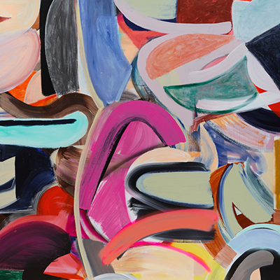 Liliane Tomasko Shapeshifter (and the conundrum of the organically angular), 2024 Acrylique, spray acrylique sur toile 172.7 x 157.5 cm