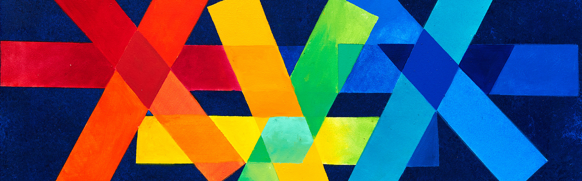 Heinz Mack, Pas de Trois (Chromatic Constellation), 2011, acrylic on canvas, 130 x 160 cm
